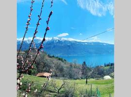 VillaTullia Ferienhaus mit Seesicht Gardasee，位于提尼亚类的酒店