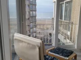 Zonnig en gezellig appartement met zijdelings zeezicht en zwembad in Koksijde