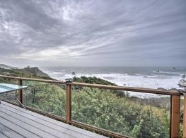 Serenity By The Sea - Chic Oceanfront Home with Deck，位于布鲁金斯的乡村别墅