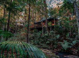  纳罗斯热带雨林消遣度假酒店，位于蒙特维尔的木屋