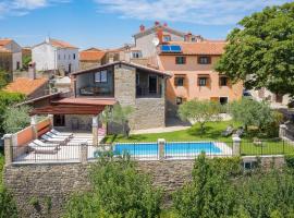 Stone villa Zamask with a pool and a lovely view，位于帕津的酒店