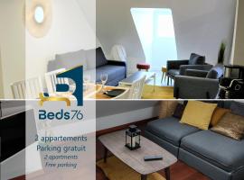 Appartements Up & Down by Beds76，位于鲁昂Maritime, Fluvial and Harbour Museum of Rouen附近的酒店