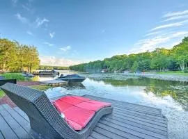 Hot Tub and Fire Pit Waterfront Lake Harmony Home
