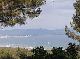 BASTIDE PRESQU ILE DE GIENS SUPERBE VUE MER PISCINE，位于耶尔的酒店