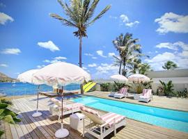Villa Horizon Lointain - Private beach and pool with sea view，位于Cul de Sac的酒店
