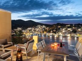 Sea La Vie Villa Symi，位于锡米的带按摩浴缸的酒店