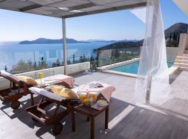 Luxury Villa Malena with private heated pool and amazing sea view in Dubrovnik - Orasac，位于扎通的度假屋