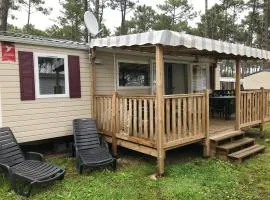 Bungalow de 3 chambres avec piscine partagee jardin amenage et wifi a Saint Julien en Born a 4 km de la plage