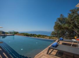 Brand new Villa Lefka with private pool at Platies，位于Plateies的酒店