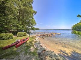 Sebago Lake Gem on Private Cove with Boat Dock!，位于Raymond的酒店