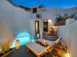 Aegean Mist Luxury Suites，位于梅加洛克里的带按摩浴缸的酒店