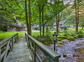 Chalet Retreat Cozy Cabin with On-Site Creek!，位于Roan Mountain的乡村别墅