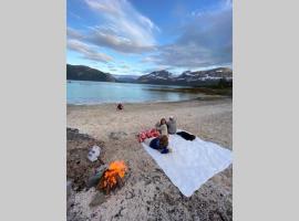 Efjord and Stetind Resort - Cabin Kobbernestinden，位于Ballangen的酒店