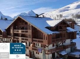 T2 Meublé Tourisme 3 etoiles, pied des pistes-parking privé avec balcon et superbe vue，位于莱德萨阿尔卑斯普提伊戈立伊附近的酒店