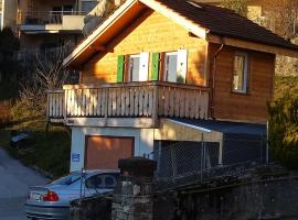 "Les Echalas" Chalet indépendant avec cuisine en Lavaux Unesco，位于谢布尔的木屋