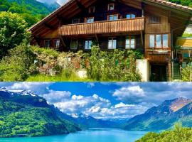 Charmant Chalet mit See und Bergsicht，位于Hofstetten 的酒店