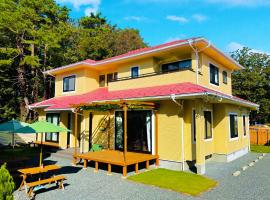 村民宾馆，位于山中湖村富士山附近的酒店
