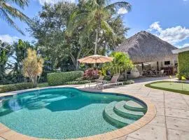 Poolside Paradise with Tropical Hut in Palm Beach