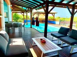 Villa de 4 chambres avec vue sur la mer piscine privee et jardin clos a Saint Francois