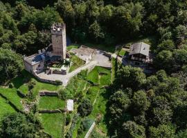 FOPPOLI CASTLE, PRIVATE 11th CENTURY FORTRESS WITH PANORAMIC VIEW, SAUNA AND HOT TUB OVERLOOKING THE VALTELLINA，位于Mazzo di Valtellina的酒店