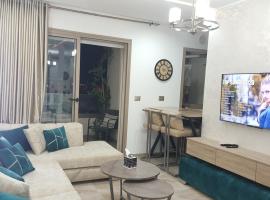 Design & luxury apartment with sea view in Mrezga Hammamet，位于纳布勒的海滩短租房