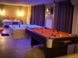 LE LOFT A BULLES (85m2 Jacuzzi Hammam Billiard Bar Douche Sauna)，位于斯特拉斯堡的带按摩浴缸的酒店
