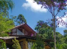 Chalé Pakere Montanha Lumiar - Conforto a mais de 1000 metros de altitude junto a natureza, wifi, piscina, sauna e água de nascente - locação do chalé sem prestação de serviços