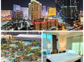 Awesome The Signature MGM condo with Strip view. No resort fee!，位于拉斯维加斯的度假村