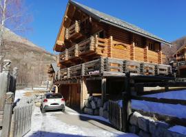 Chalet Les Pins Blancs，位于阿洛斯格罗斯塔皮滑雪缆车附近的酒店