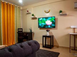 STYLISH 1BR APARTMENT IN KISUMU: FAST WI-FI, NETFLIX, SECURE PARKING，位于基苏木阿迦汗医院附近的酒店