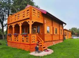 Wooden House by Ostrowieckie Lake with Beach