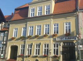 Hotel Stadt Hamburg，位于Grabow的酒店
