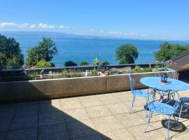 Lakefront. Appartement pieds dans l'eau. View and direct access to the lake.，位于Anthy的酒店