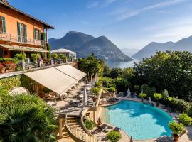Villa Principe Leopoldo - Ticino Hotels Group，位于卢加诺的Spa酒店