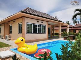 Sand-D House Pool villa B30 at Rock Garden Beach Resort Rayong，位于梅尔皮姆的度假园