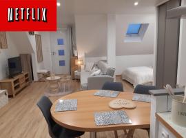 Studio cosy spacieux lumineux avec terrasse，位于Vézelois的带停车场的酒店