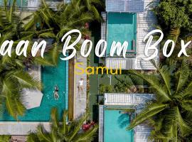 Baan Boom Boxes Eco Friendly Resort，位于湄南海滩Pink Elephant Samui Water Park附近的酒店