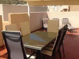 AZ02 Roof top terrace apartment, 2 bedrooms, 1 bathroom, very close to beach