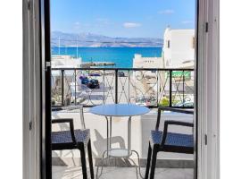 Agia Anna - Spacious 80m² Sea View Apartment - 50m from beach，位于圣安娜纳克索斯的酒店