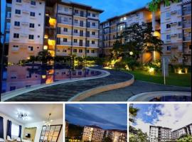 Amaia Steps Nuvali fully furnished unit with swimming pool view near Carmelray Pitland，位于卡兰巴的公寓