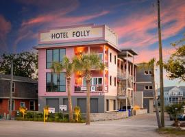Hotel Folly with Marsh and Sunset Views，位于富丽海滩Secessionville Historic District附近的酒店