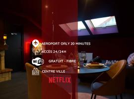 PARENTHESE LOVE - Amour & Tentation Suite Baln&eacute;o SPA Proche Orly-Paris，位于布瓦城的带热水浴缸的酒店