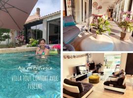 Très belle maison avec piscine , proche centre ville - Aix en Provence，位于普罗旺斯艾克斯的乡村别墅