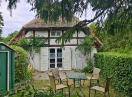 Kleine reetgedeckte Doppelhaushälfte in idyllischer Lage，位于Nardevitz的酒店