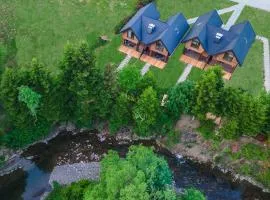 Novosiele Residence - nad górską rzeką - Leśne Spa sauna jacuzzi - Bieszczady