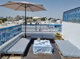 Cosy 1bdr, with a terasse in heart of Sidibou，位于西迪·布·赛义德的度假屋