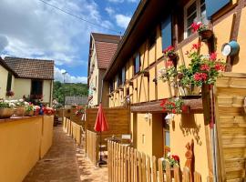 Coeur d'Alsace Colmar Vignobles Ouest avec terrasses，位于万泽内姆的度假屋
