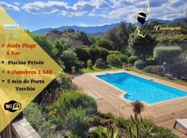 Villa 125m2 6/8 pers Trinité de Porto Vecchio Piscine