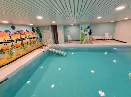 Studio appartement avec piscine, ski Porte du soleil Morgins, PS3 games, wash & bring sheets，位于莫尔金斯的酒店