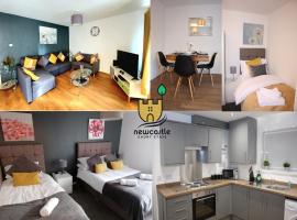 Milton House - Entire 3Bed House FREE WIFI & 4 FREE PARKING Spaces Serviced Accommodation Newcastle UK，位于泰恩河畔纽卡斯尔的家庭/亲子酒店